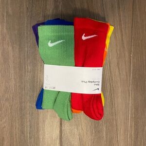 Nike Men's Athletic Socks - Red, Green, Blue, Yellow